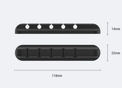 Silicone storage cable management cable clamp