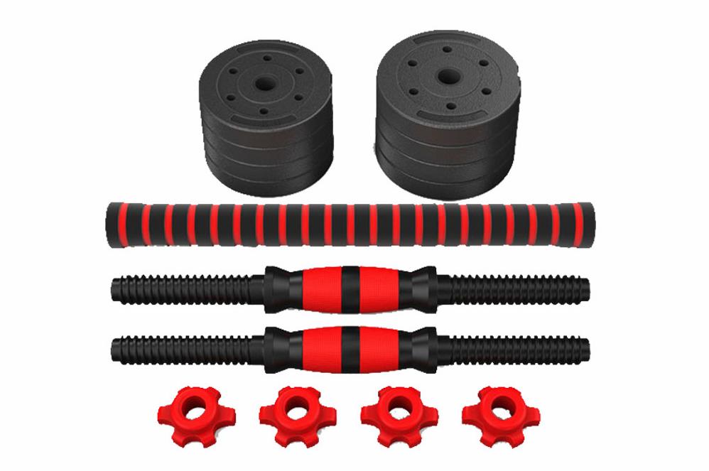 Adjustable, Rubber Coated, Multifunction Dumbbell set