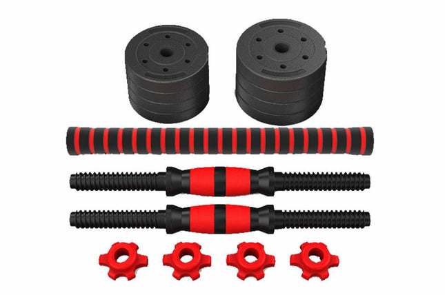 Adjustable, Rubber Coated, Multifunction Dumbbell set