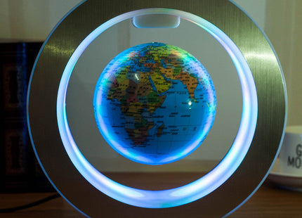 Round LED World Map Floating Globe Magnetic Levitation Light Anti Gravity Magic