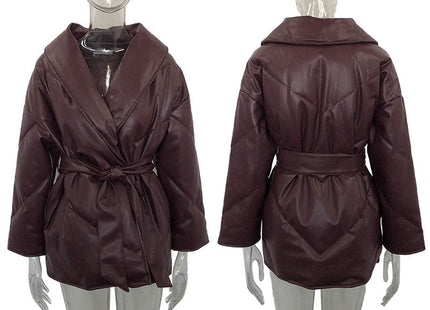 Winter Parkas For Women Loose Leather Coats Ladies Jackets