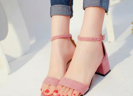 Sexy one word buckle female sandals Roman shoes