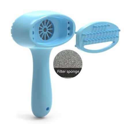 Cat hair cleaner combing cat to remove floating hair