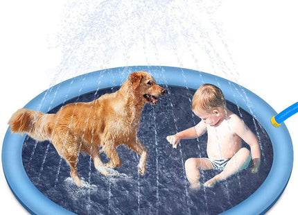Non-Slip Splash Pad For Kids And Pet Dog Pool Summer Outdoor Water Toys Fun Backyard Fountain Play Mat