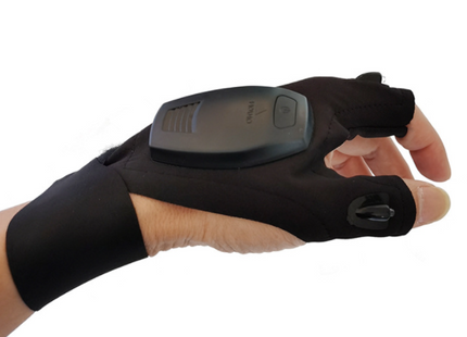 LED Outdoor Flashlight Fishing Half Finger Gloves Sports Lighting Fishing Gloves Lighted Gloves