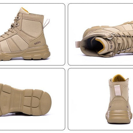 Labor Protection Shoes Anti-smash Anti-puncture Protective Shoes High Top
