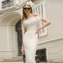 Ladies Wrap Dress Fashion Patchwork Feathers