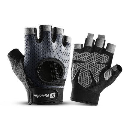 Weightlifting Half-Finger Gloves Breathable Non-slip polyester