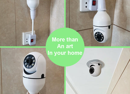 WiFi CAMERA 1080P Bulb 4X Zoom Camera E27 Home 5GWiFi Alarm Monitor