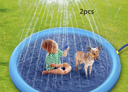 Non-Slip Splash Pad For Kids And Pet Dog Pool Summer Outdoor Water Toys Fun Backyard Fountain Play Mat