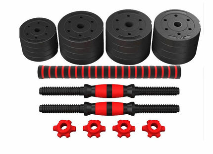 Adjustable, Rubber Coated, Multifunction Dumbbell set