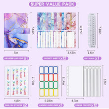 6 Loose leaf Binder Journal Book Marbling Notebook