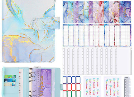 6 Loose leaf Binder Journal Book Marbling Notebook