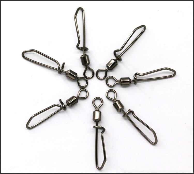 50PCS Snap Swivels Ball Bearing With Coastlock Swivels Rolling Sea Connector