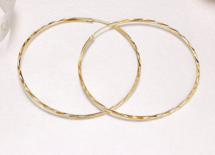 925 Sterling Silver Circle Endless Hoop Earrings as Gifts for Women