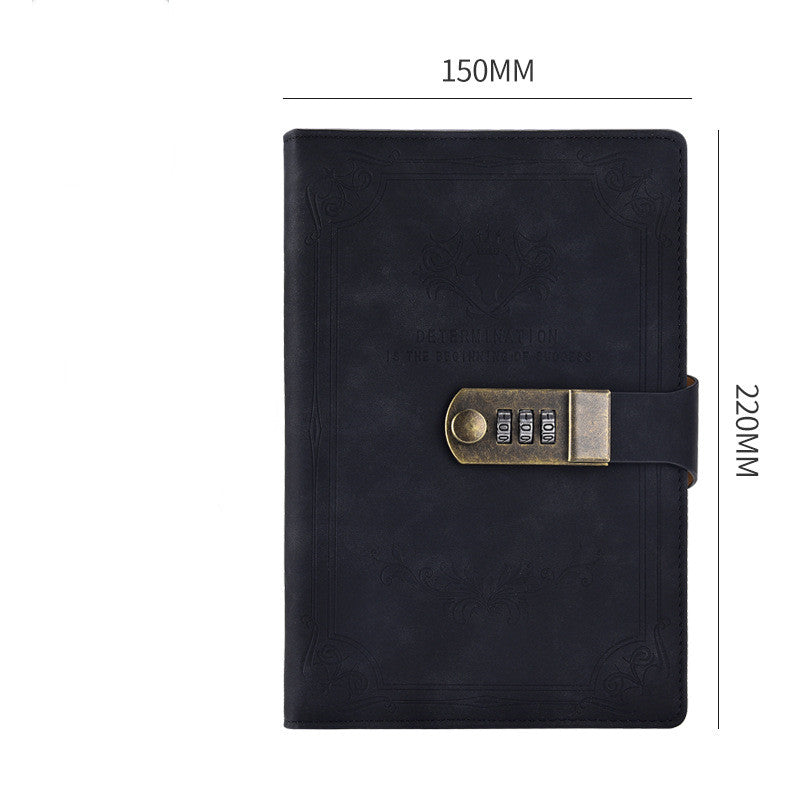 A5 Retro Codebook Journal With Lock