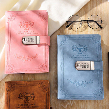 A5 Retro Codebook Journal With Lock