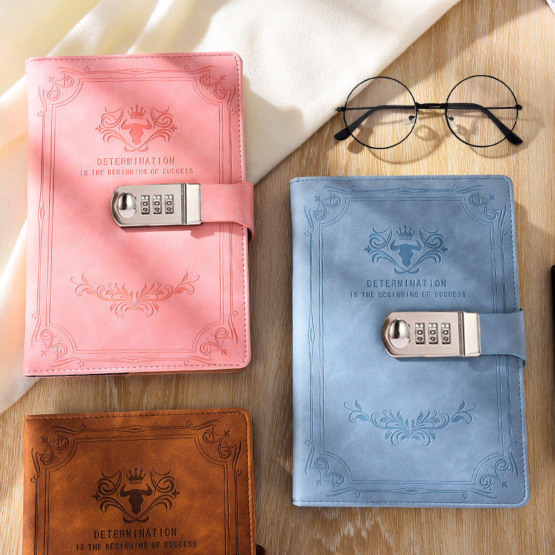 A5 Retro Codebook Journal With Lock