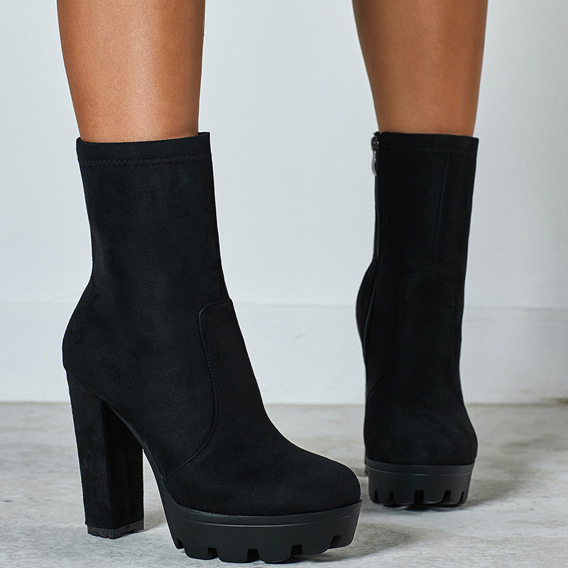 Low Cut Black Martin Shoes Female British Style