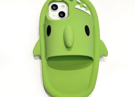 Funny Shark Slipper Phone Case For Iphone 11 12 13 14 Pro Max Creative Soft Silicone Shockproof Protective Full Cover For Apple