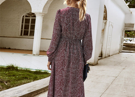 Long Sleeve Elegant Floral Dress