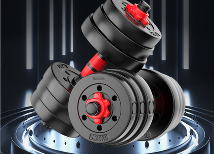 Adjustable, Rubber Coated, Multifunction Dumbbell set
