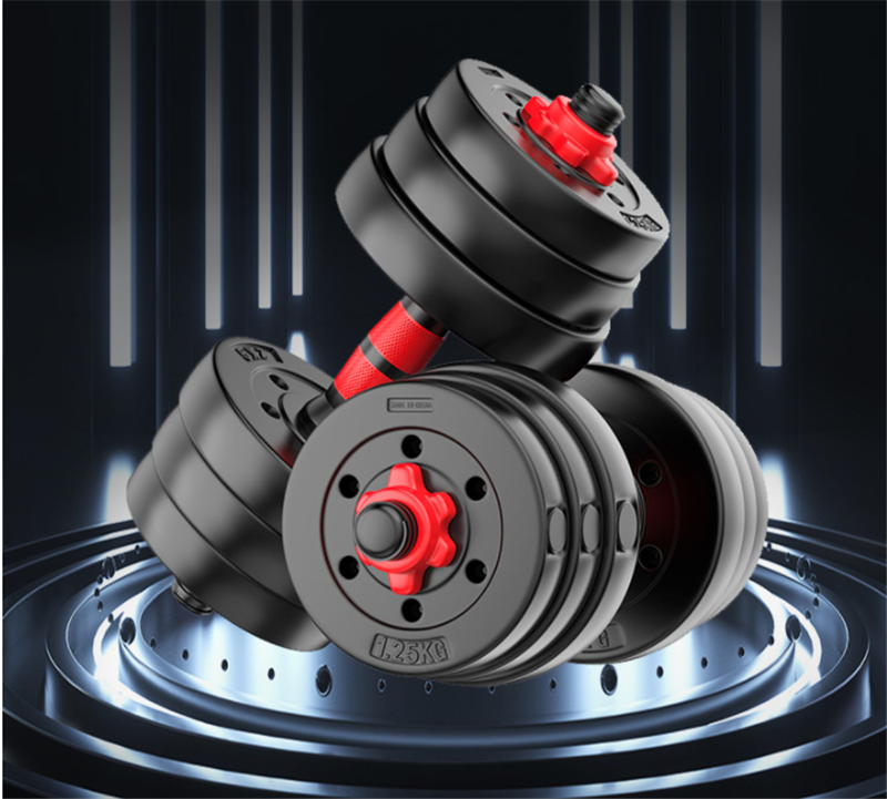 Adjustable, Rubber Coated, Multifunction Dumbbell set