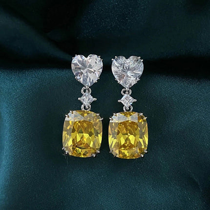 Light Luxury Style Zircon Earrings Women Fashion Colorful Earrings Jewelry