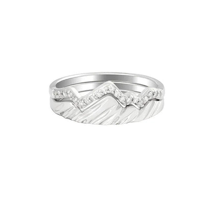Copper Inlaid Zircon For Women To Wear A Folding Ring Fashion Jewelry