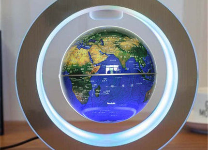 Round LED World Map Floating Globe Magnetic Levitation Light Anti Gravity Magic