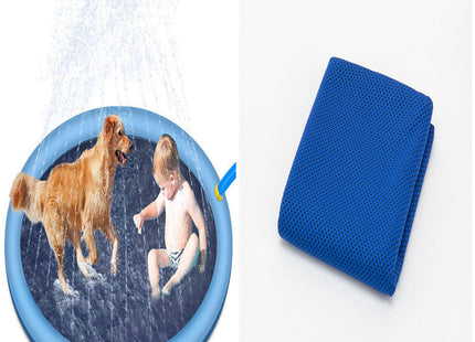 Non-Slip Splash Pad For Kids And Pet Dog Pool Summer Outdoor Water Toys Fun Backyard Fountain Play Mat