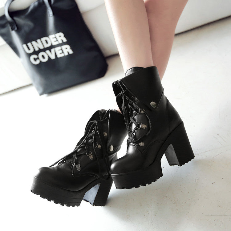 Lolita Zapatos Femenino Tacón Alto Grueso Reina Loli