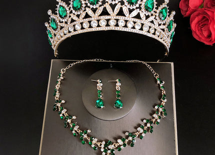 Royal Queen Bridal Jewelry Sets For Women Luxury Tiaras Crow