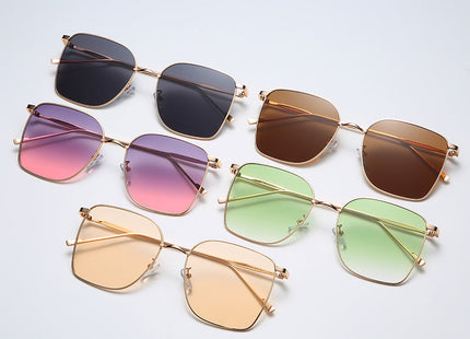 Square Sunglasses Trend Street Shooting Male Cross-border Metal Big Female