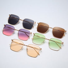 Square Sunglasses Trend Street Shooting Male Cross-border Metal Big Female