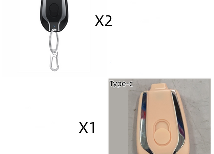 1500mAh Mini Power Emergency Pod Keychain Charger With Type-C Ultra-Compact Mini Battery Pack Fast Charging Backup Power Bank