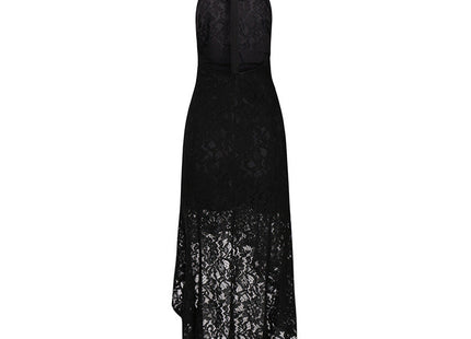 Elegant Solid Lace Cutout Dress  Back Dress