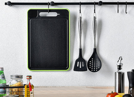 Double-side Cutting Board With Defrosting Function Chopping Board Kitchen Grinding Cutting Board With Knife Sharpener
