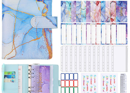 6 Loose leaf Binder Journal Book Marbling Notebook
