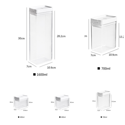 Airtight Food storage cannisters - 5 piece set