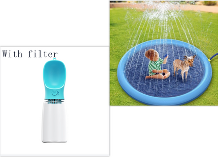 Non-Slip Splash Pad For Kids And Pet Dog Pool Summer Outdoor Water Toys Fun Backyard Fountain Play Mat