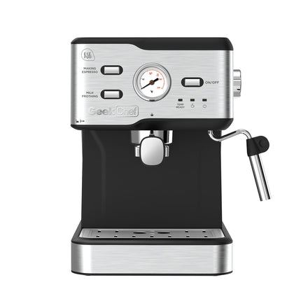 20 Bar Professional Coffee Machine With Pod Filter, Milk Frother Steam Wand & Thermometer. 1.5L Water Tank