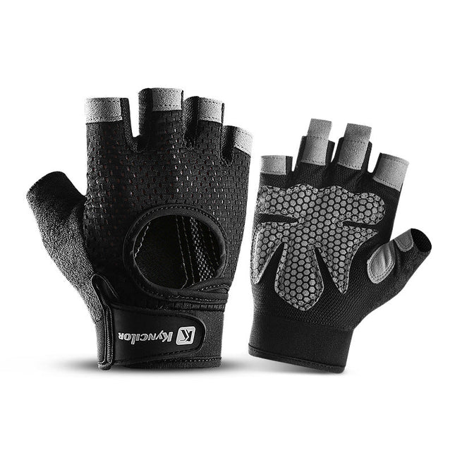 Weightlifting Half-Finger Gloves Breathable Non-slip polyester