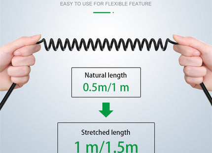 Elbow Spring Telescopic Type-c Audio Adapter Cable