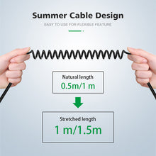 Elbow Spring Telescopic Type-c Audio Adapter Cable
