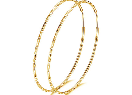 925 Sterling Silver Circle Endless Hoop Earrings as Gifts for Women