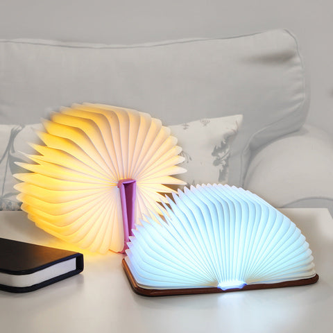 Lámpara de mesa mini LED plegable, libro creativo