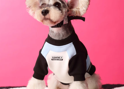 Dog Clothes Stitching Zipper Pullover Sweater