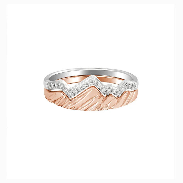 Copper Inlaid Zircon For Women To Wear A Folding Ring Fashion Jewelry