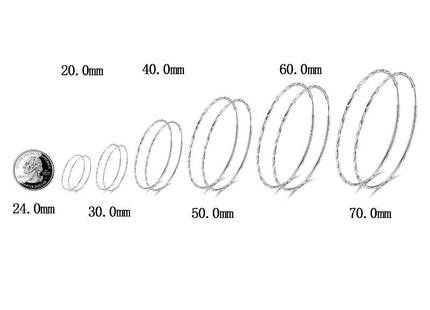 925 Sterling Silver Circle Endless Hoop Earrings as Gifts for Women